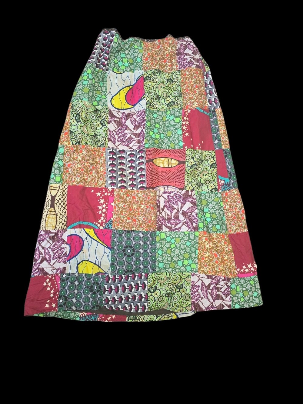 Patchwork Maxi Skirt in Multicolor